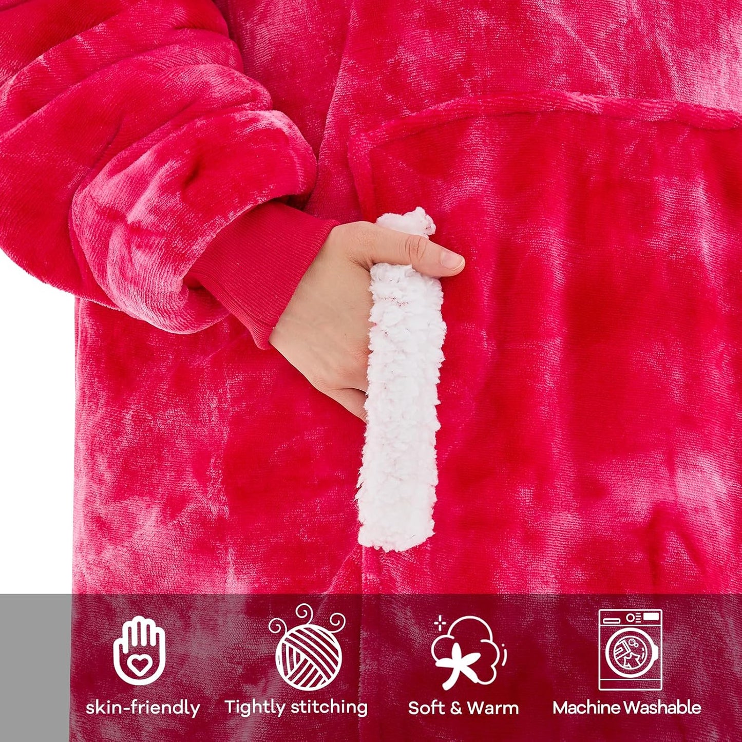 yescool Wearable Blanket Hoodie as Christmas Birthday Gifts for Women Mom - Colors A