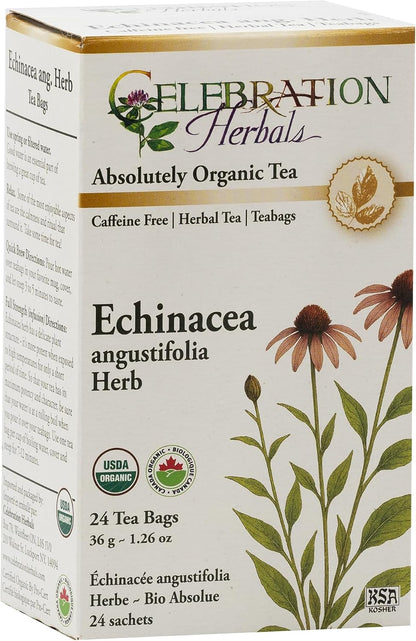 Celebration HERBALS Echinacea ANG Herb Tea Organic 24 Bag, 0.02 Pound
