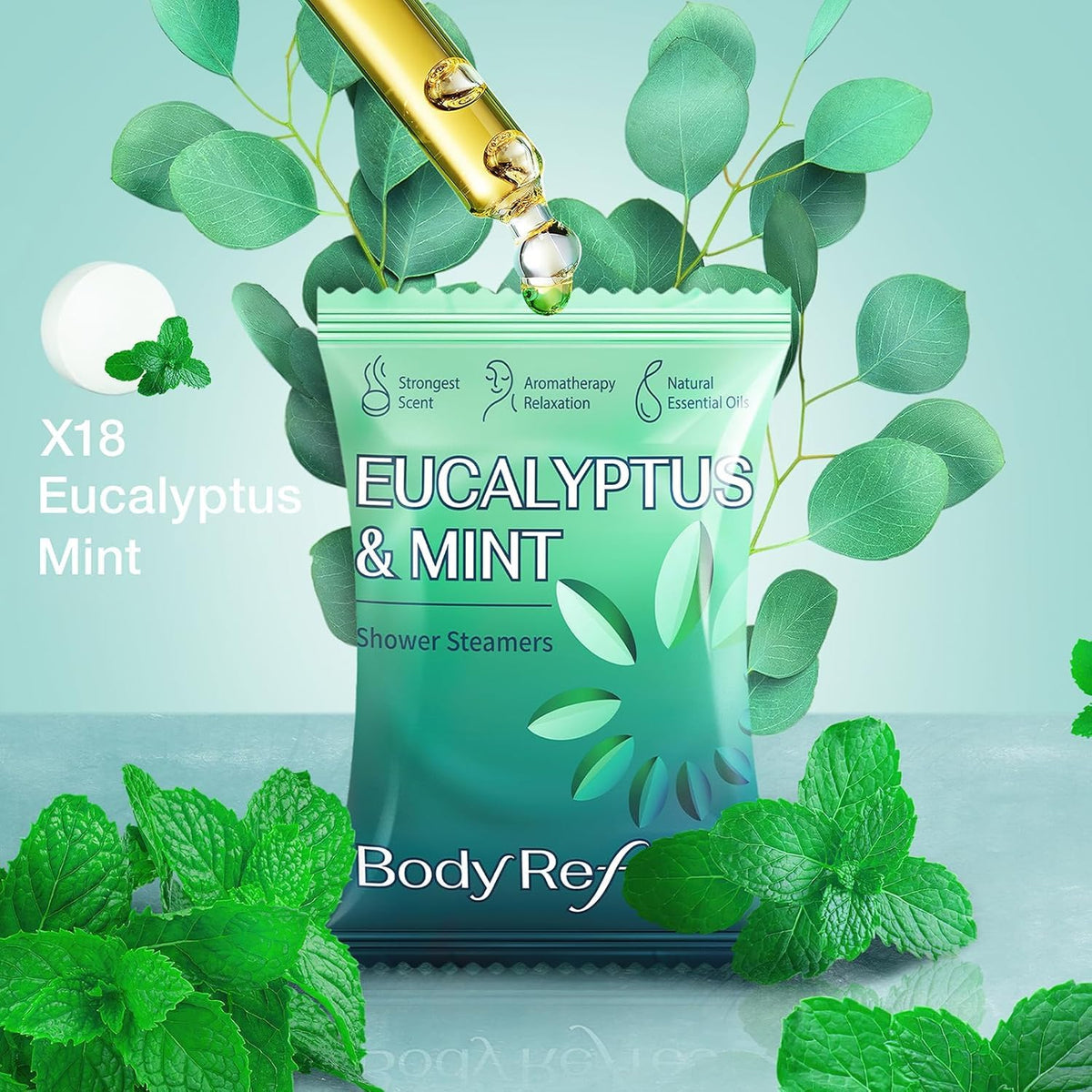 Shower Steamers Aromatherapy -18 Pack Eucalyptus Mint Shower Steamer for Women Men, Eucalyptus for Shower, Self Care Gifts for Women Men, Shower Bombs - Sinus Relief Relaxation Home Spa Stress Relief