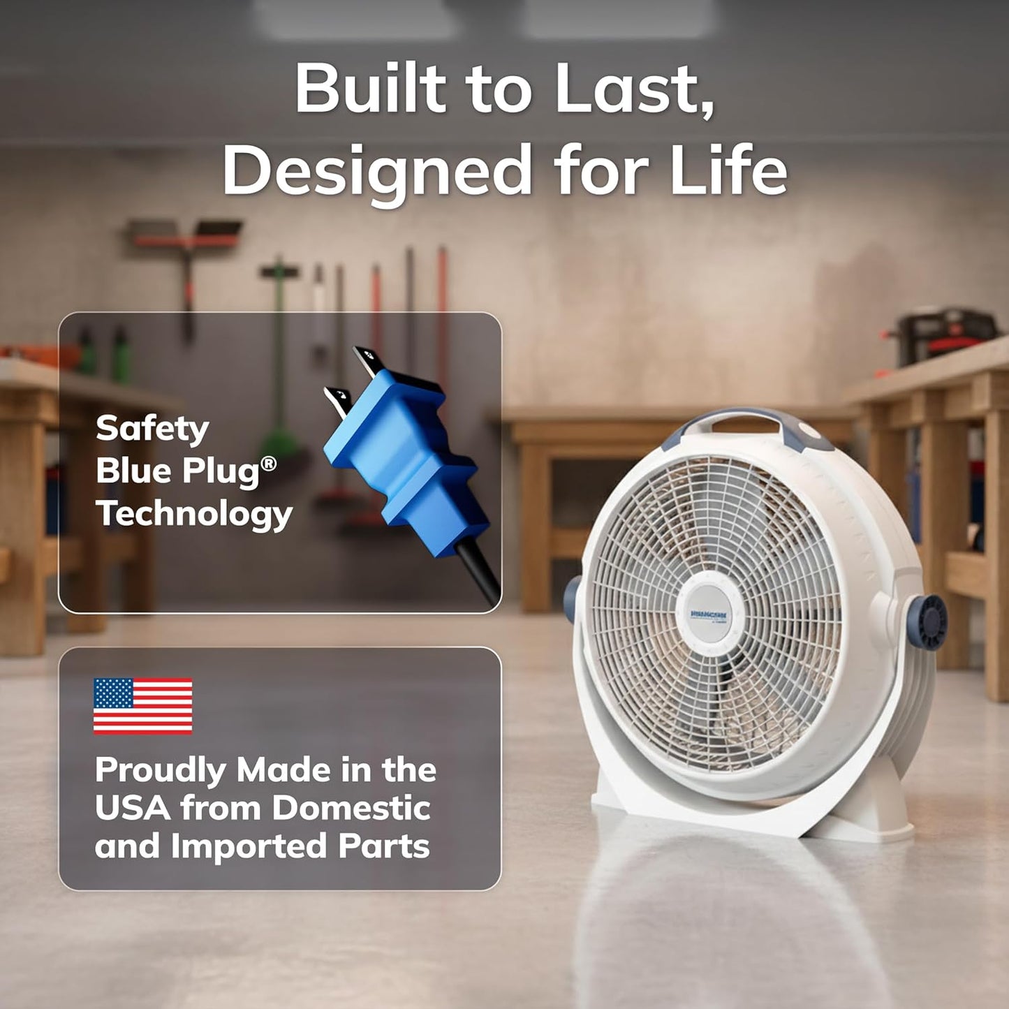 Lasko Wind Machine Fan, Air Circulator Fan with 3 Speeds, 20" Model 3300, Gray
