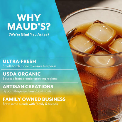 Maud's Organic Chamomile Lavender Tea Pods, 24 ct, Single Serve Pods – 100% Gourmet Blended Tea Leaves, Compatible with Keurig K Cups Maker