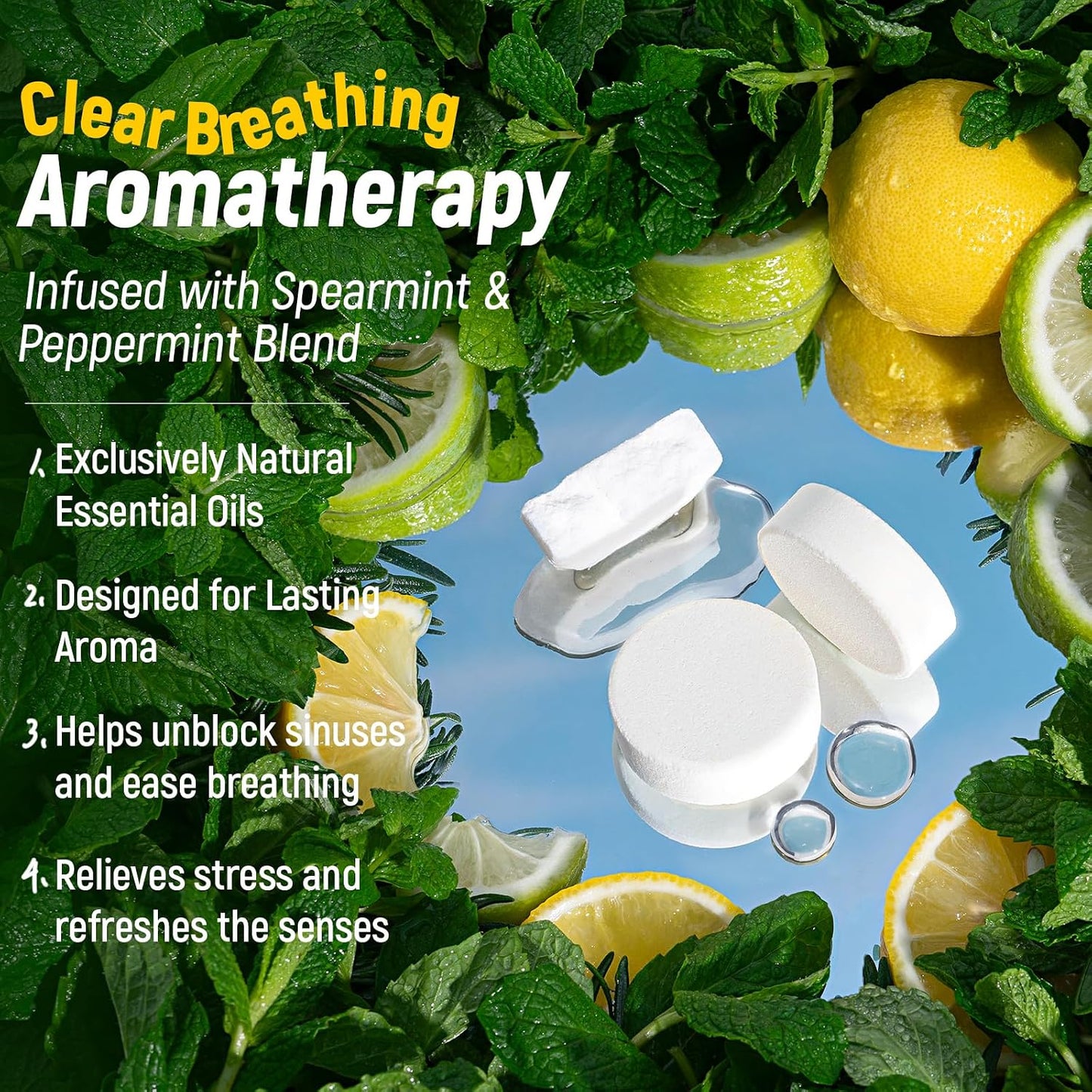 Aromatherapy & Sport Shower Steamers, 24 Pack Shower Bombs with 6 Scents