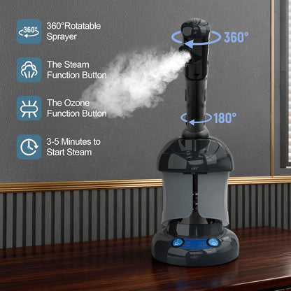 Facial Steamer, Ozone Nano Ionic Face Steamer for Deep Cleaning