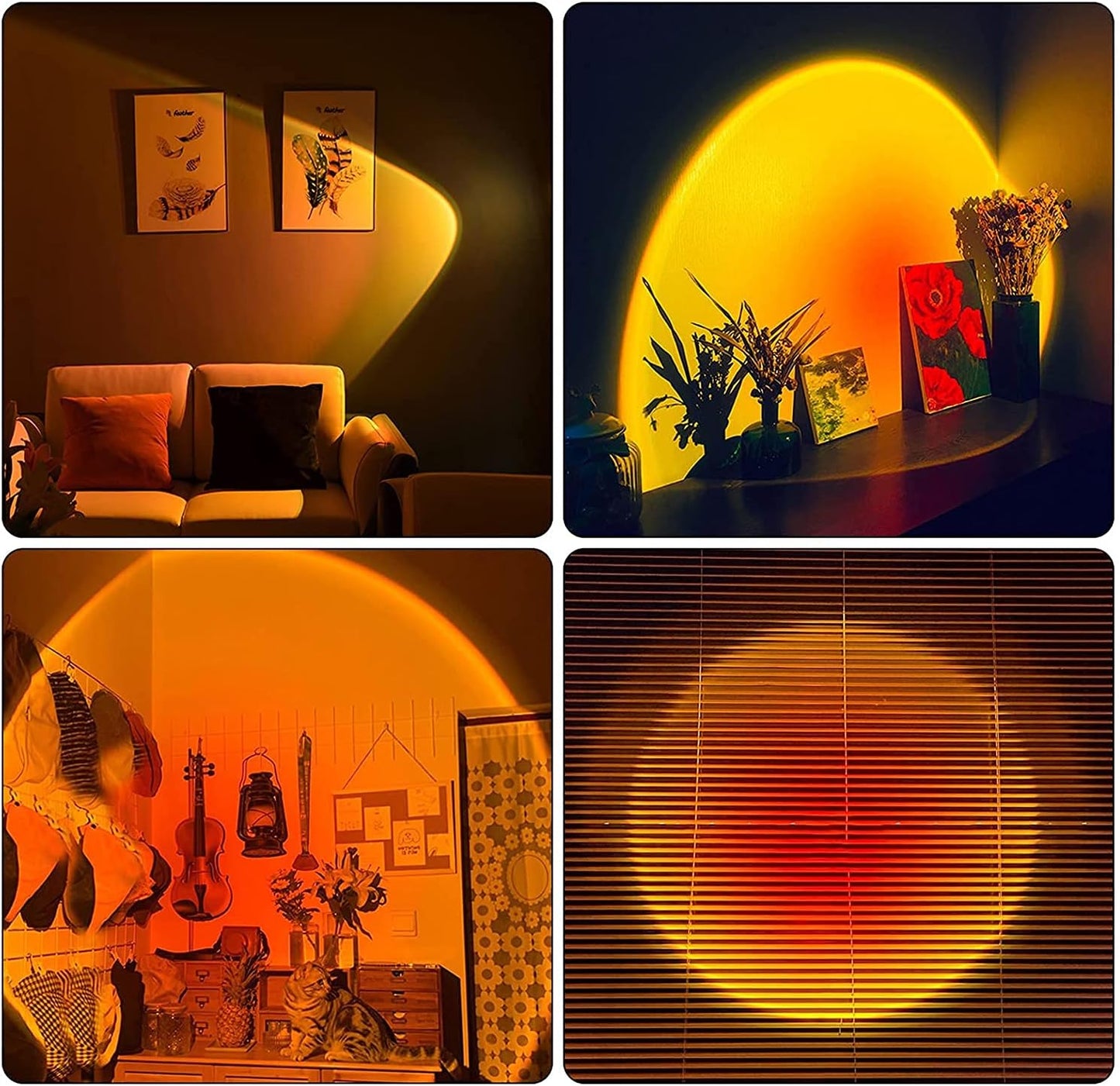 Sunset Lamp Projector Multicolor Changing LED Projection Lamps 16color