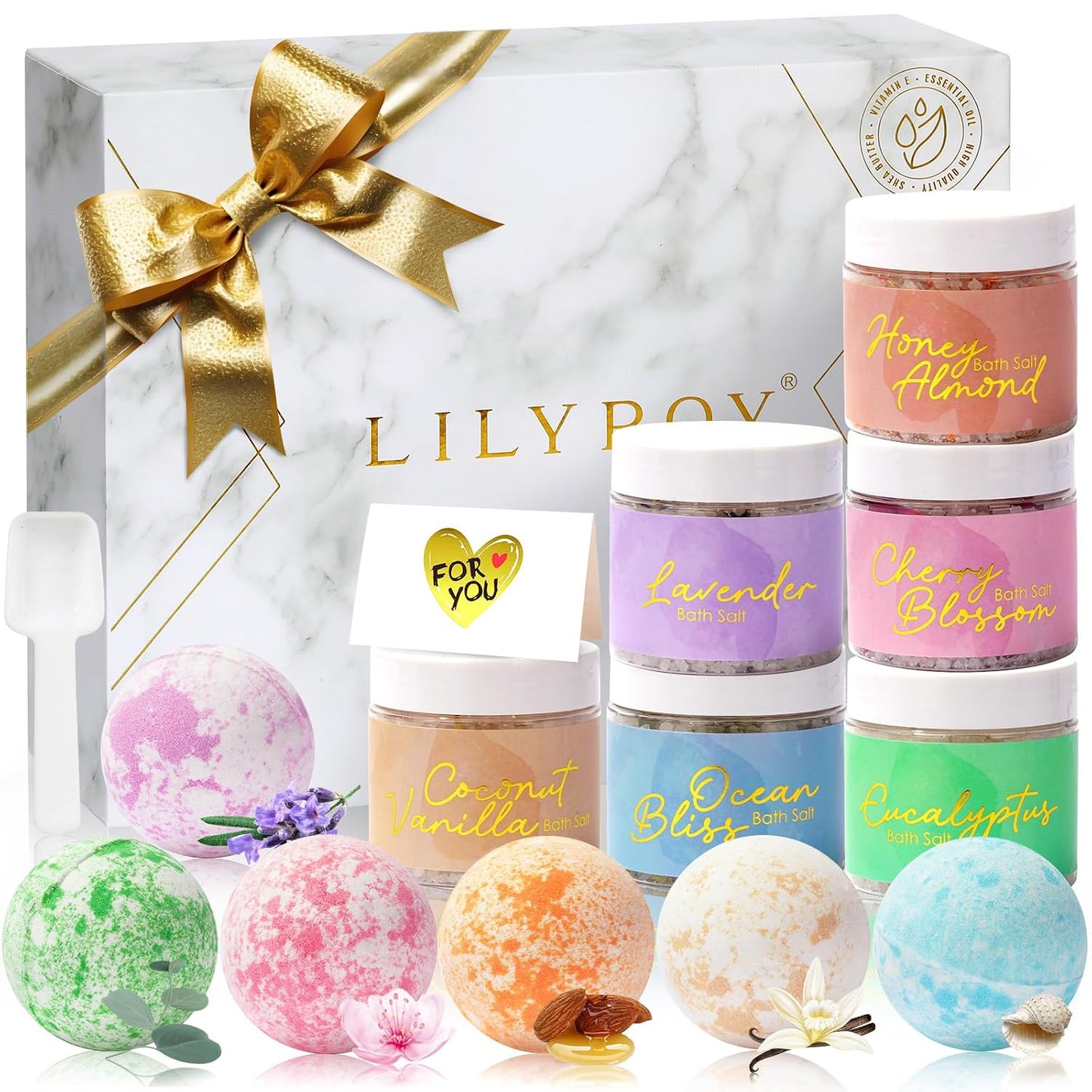 Gifts for Women & Men, Birthday Gifts - 15 Pcs Luxurious Spa Gift Set