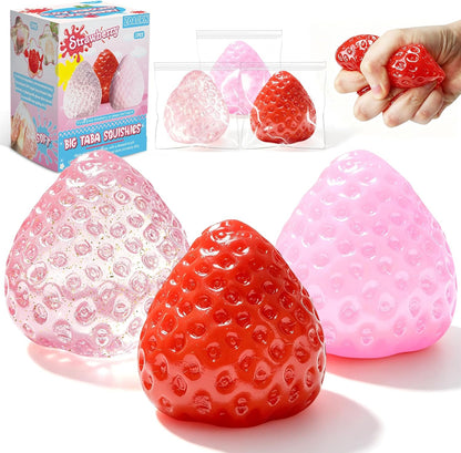 3Pcs Textured Stress Balls, Soft Sensory Fidget Toys Ball for Adults Kids