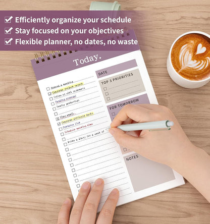104 Pgs To Do List Notepad, 52 Undated Sheets Duplex-printed