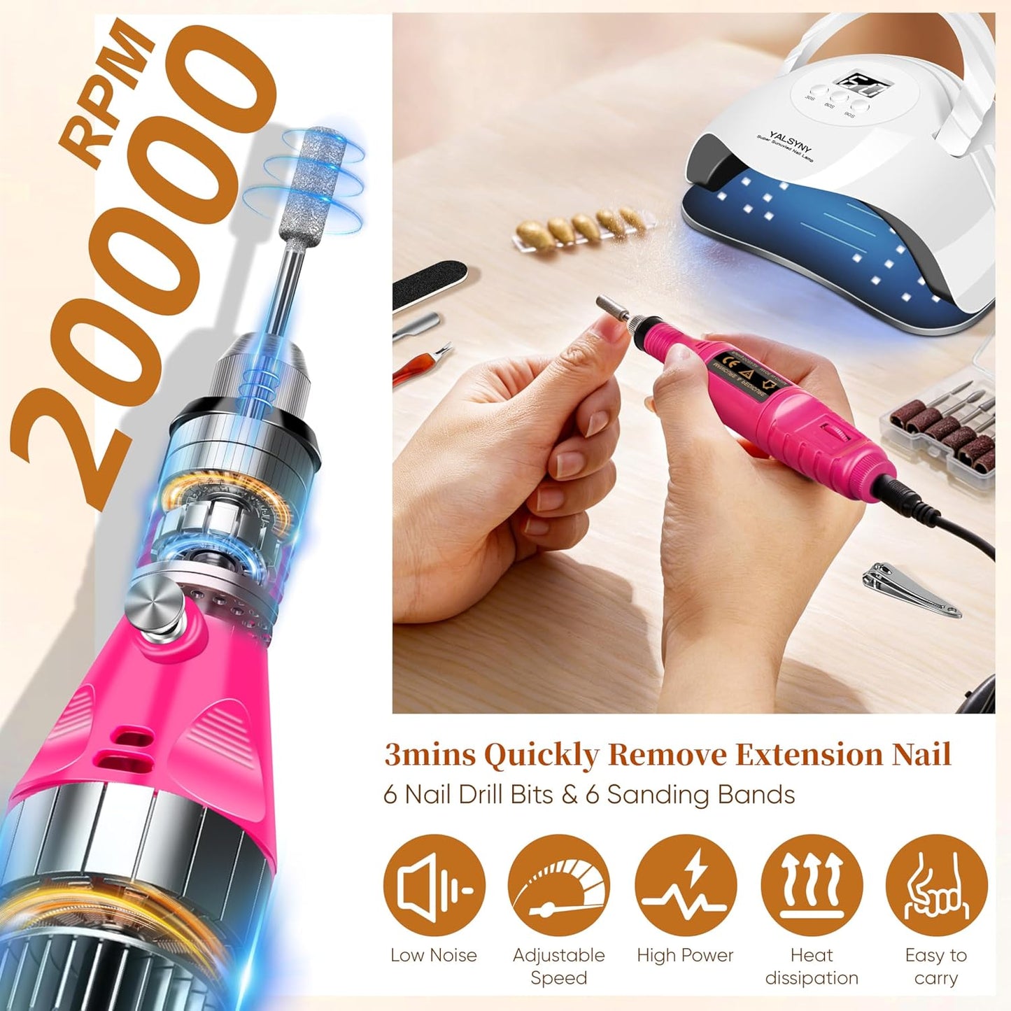 NAIL POLISH KIT with U V Lamp and Drill Starter Kit 36 Colors Gel Nail Polish Nail Art Gel Manicure Kit