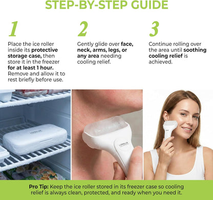 Loma Lux Cool IT! ICE Roller – Multi-Purpose Face & Body Cold Therapy for Skin Itch, Puffiness, Eczema, Minor Burns & Sunburn Relief | Soothing, Reusable