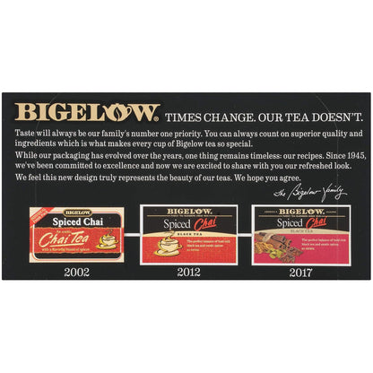 Bigelow, Spiced Chai Tea (Caffeinated), 20 Count