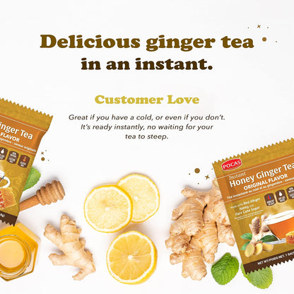 Pocas Honey Ginger Tea, Original, Instant Powder