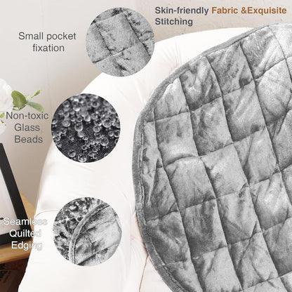 Alomidds Weighted Lap Blanket 7lbs, Cozy Breathable Flannel Weighted Lap Pad for Adults, Small Weighted Blanket for Travel, Couch, Green, 29" x 24"
