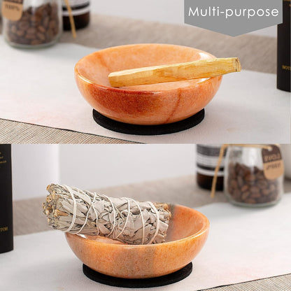 Incense Holder, Beautiful Natural Marble Incense Burner for Meditation, 9 Incense Holes Suitable for Most Types (Black)