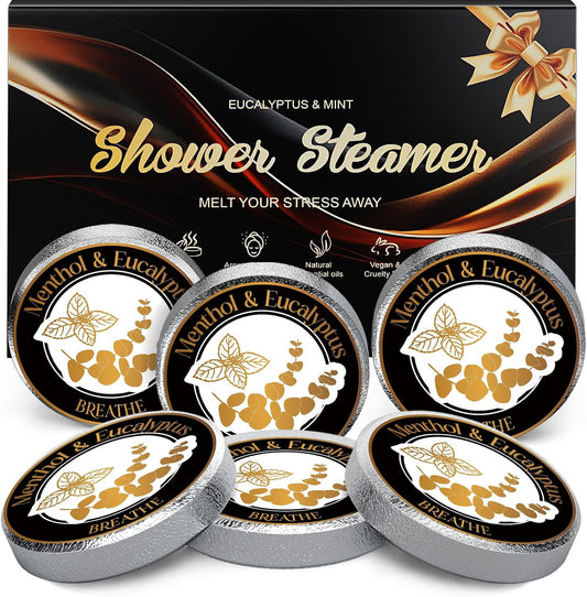 Boo Basket Stuffer for Him, Eucalyptus Mint Shower Steamers Aromatherapy
