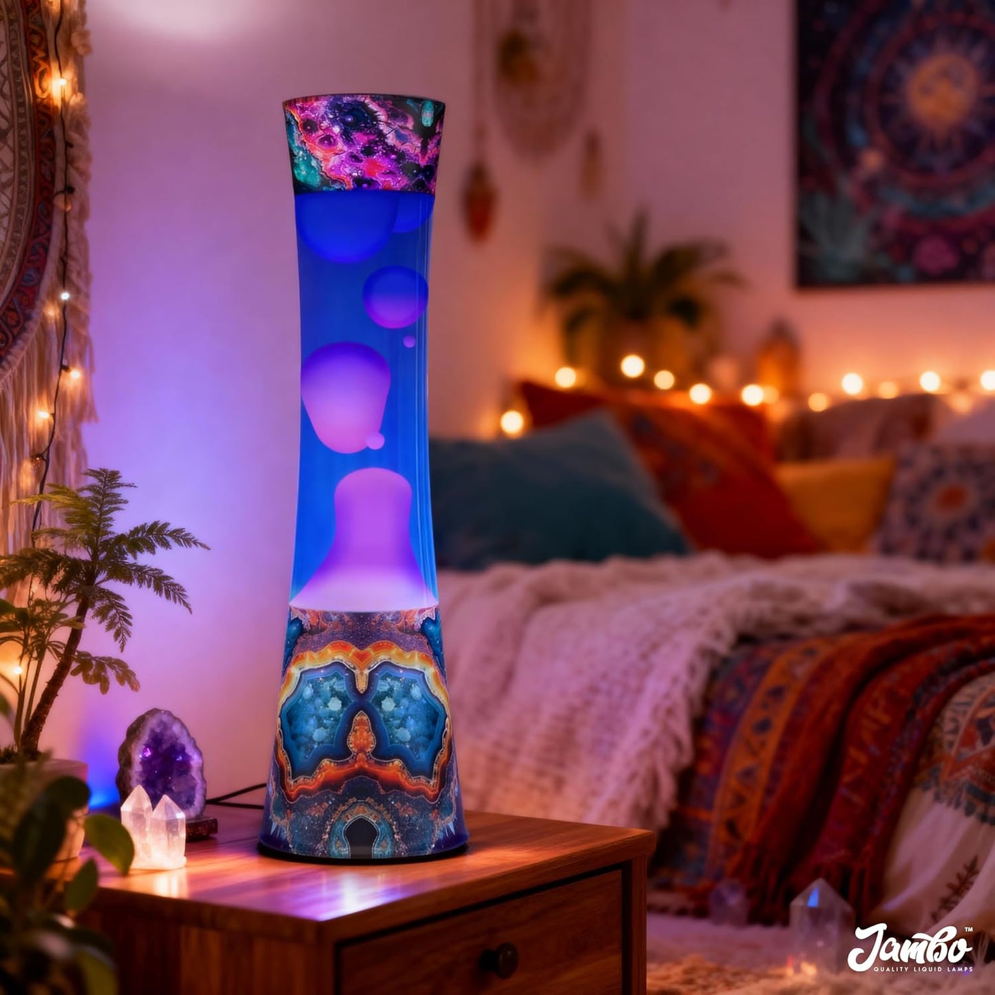 JAMBO 15.5" The Upgraded Motion Lamp, Sunset Decal Motion Light, Beautiful Home Decor, Living Room Bedroom Lamp, Relaxing Nightlight for Teens, Kids & Adults