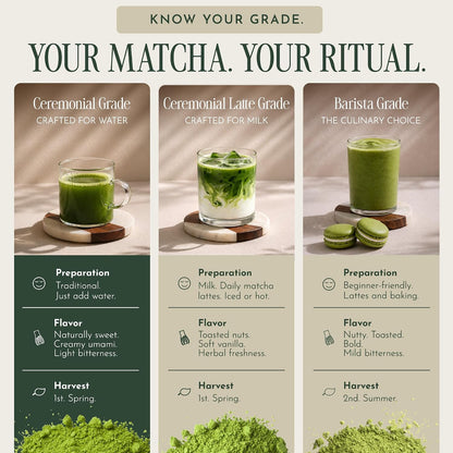 Encha Matcha - Ceremonial Grade Matcha Powder, Organic First Harvest Japanese Green Tea Powder, Tea From Uji, Japan (30g/1.06oz)
