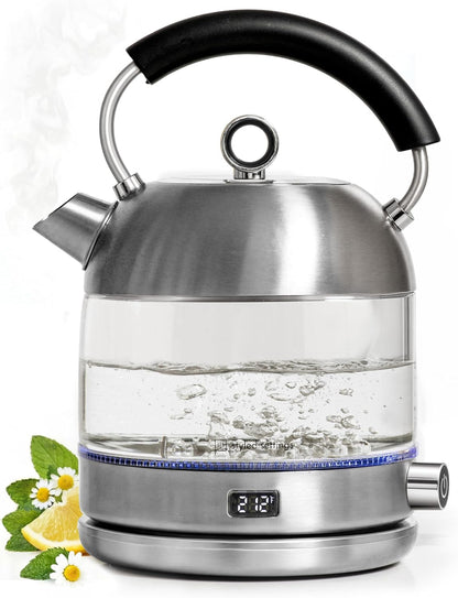 Styled Settings Stainless Steel Electric Kettle with Temperature Control