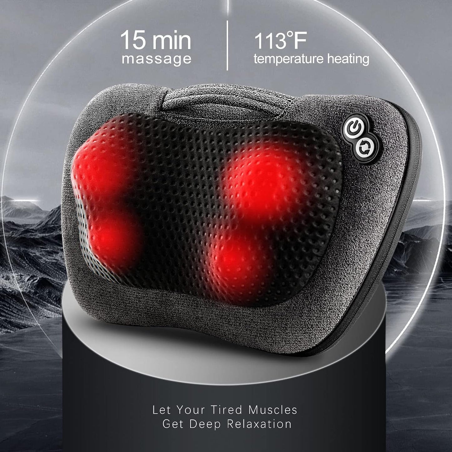 VIKTOR JURGEN Shiatsu Back Massager with Heat – Deep Tissue Massage for Neck, Shoulder, Back Pain Relief, Electric Kneading 3D Massage Pillow, Christmas for Men Women Dad Wife Mom Gifts (NOT Cordless)