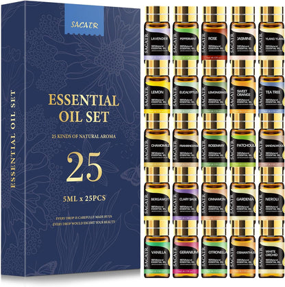 SACATR 60 Pcs Natural Essential Oil Sets,Fragrance Oil Scent (60 * 10ML)