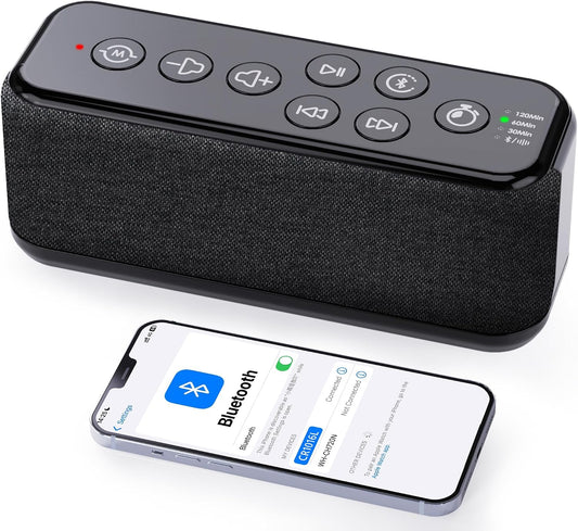OnLyee White Noise Machine for Office Privacy, USB Rechargeable Sound Machine with 42 Non-Looping Sounds, Auto-Off Timer for Focus, Sleep and Travel