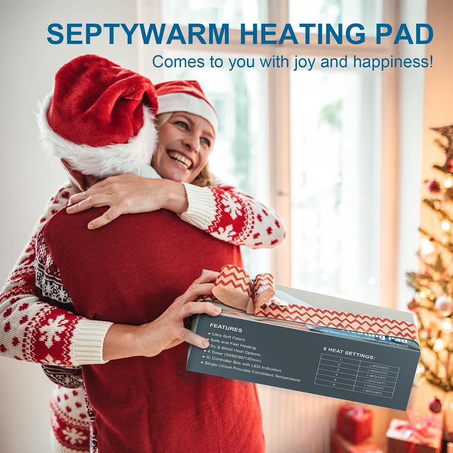 Heating Pad for Back, Electric Heating Pads for Cramps/Abdomen/Waist/Shoulder with 6 Heat Settings and Auto-Off, Moist/Dry Heat pad, Mothers Day Gifts for Mom Women Wife Grandma, 12" x 24"