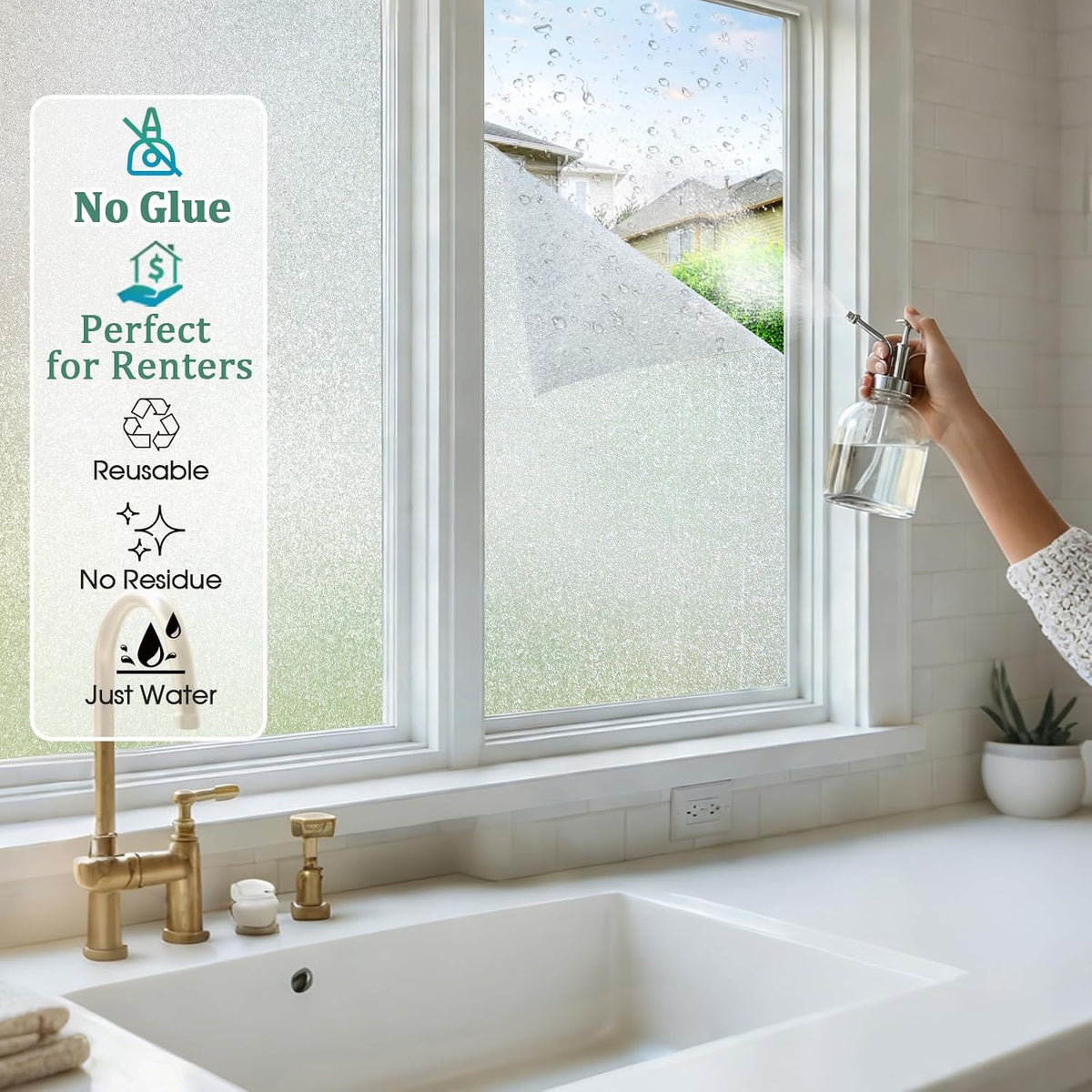 Coavas Blackout Window Privacy Film, Geometric Pattern, 11.8" x 78.7"