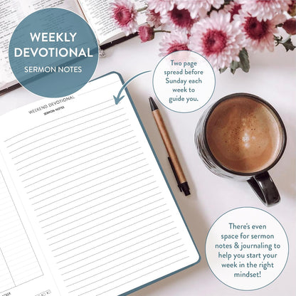 Christian Planner 2026 Daily Planner - Faith Based Monthly and Weekly Planner, Vision Board, and Habit Tracker - 2026 Calendar, Personal Organizer and Devotional Journal (Spiral, Pine)
