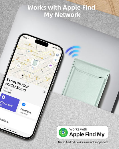 ExtreLife for Magsafe Wallet, Works with Apple Find My, 6 Cards Holder