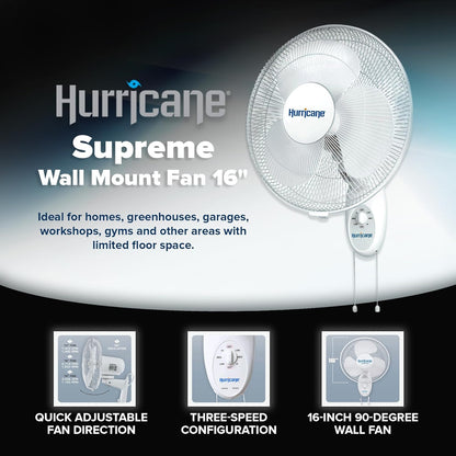 Hurricane Classic 6 Inch Clip Fan, 2 Speed Portable Desk Table Fan with Tilt, White
