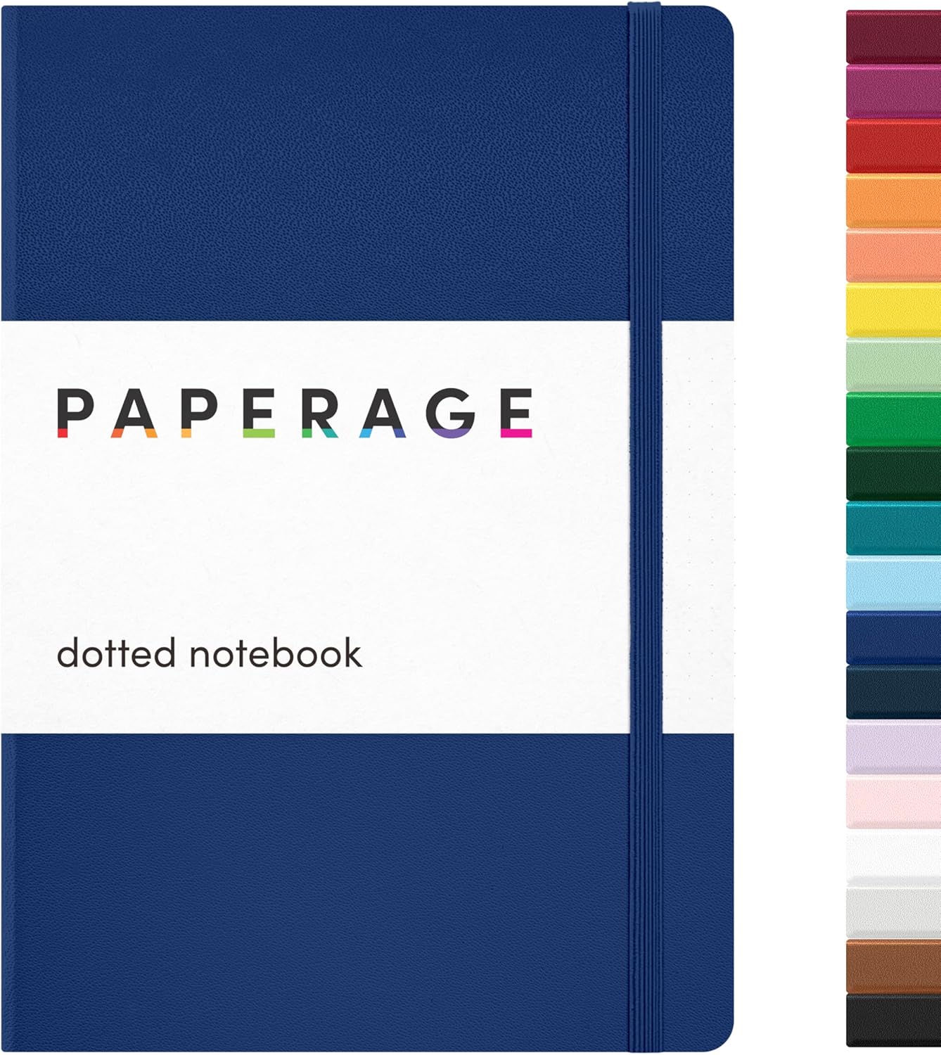 PAPERAGE Lined Journal Notebook, Hardcover Journal for Women & Men, 160 Pages, (5.6 in x 8 in), College Ruled Journaling Notebook for Work, School Supplies & Note Taking, (Black)