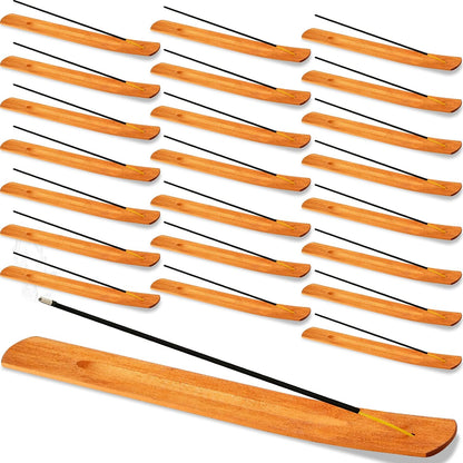12 Pieces Wood Incense Holder Ash Catcher Burner Yoga Meditation