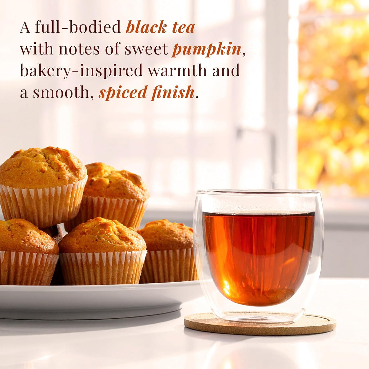 The Republic of Tea Pumpkin Spice Black Tea, Caffeinated, 50 Count