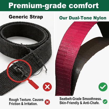 Acozycoo Stretching Strap with Loops,Non-Elastic Yoga Strap for Physical Therapy,Knee Replacement Recovery & Plantar Fasciitis,Leg Stretcher Band for Flexibility & Hamstring Rehab