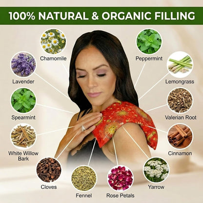 Nature's Approach Basic Herb Pack Rice Heating Pad Microwavable Reusable Heat Pack with Herbal Aromatherapy Fill, Freezer and Microwave Safe for Hot and Cold Therapy, Celestial Indigo