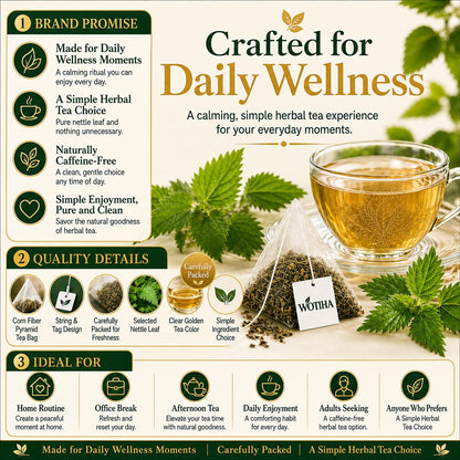 WOTIHA Stinging Nettle Leaf Tea Bags, 150 Count, No Added Sweetener