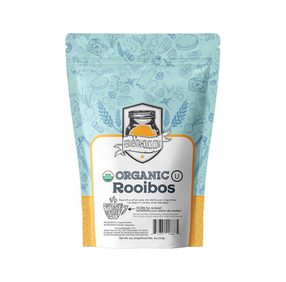 Fermentaholics Rooibos Tea – 4 oz – USDA Certified Organic Loose Leaf – Naturally Caffeine-Free – Great for Kombucha Brewing, Hot or iced tea