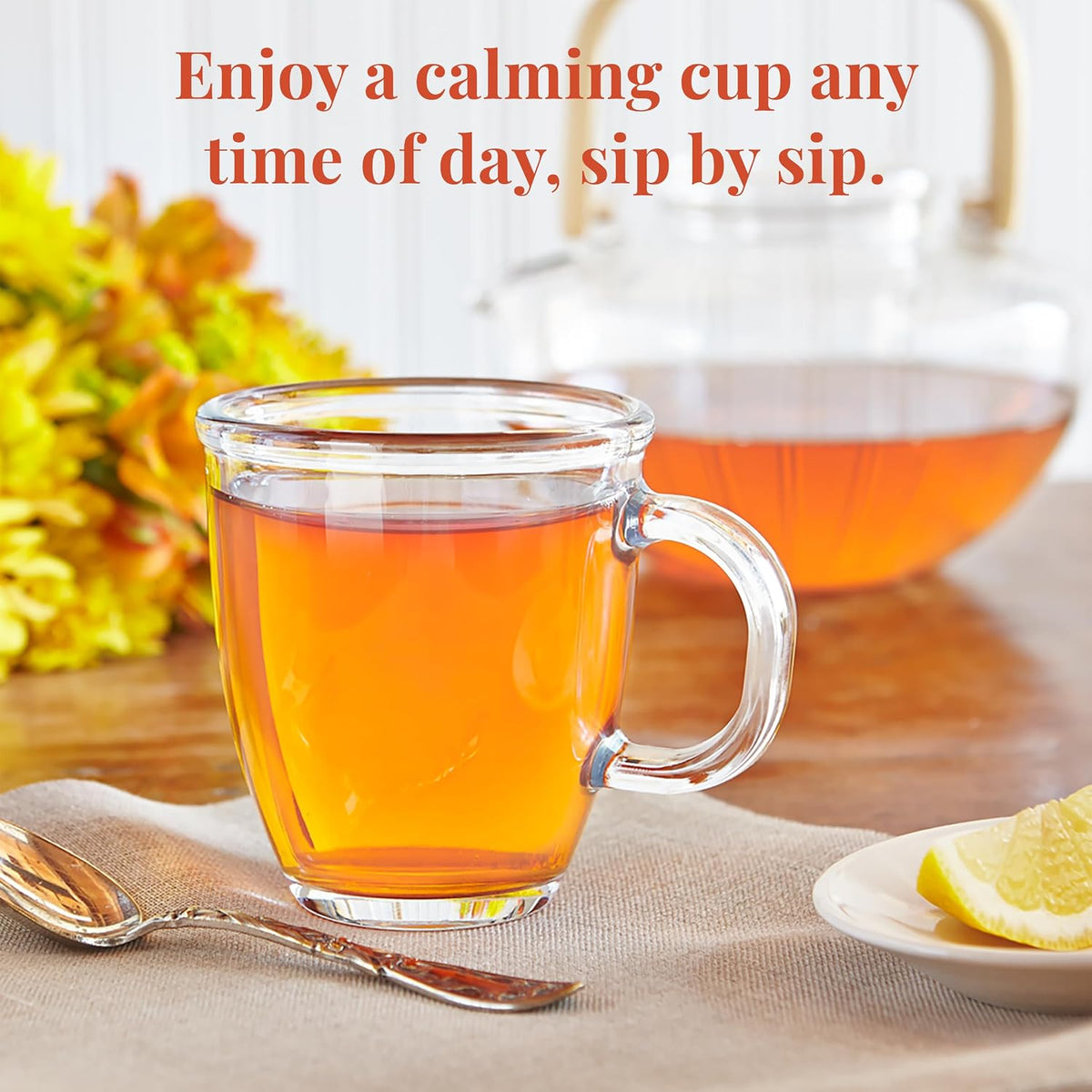 The Republic of Tea Chamomile Lemon Herbal Tea, Caffeine Free, 36 Count