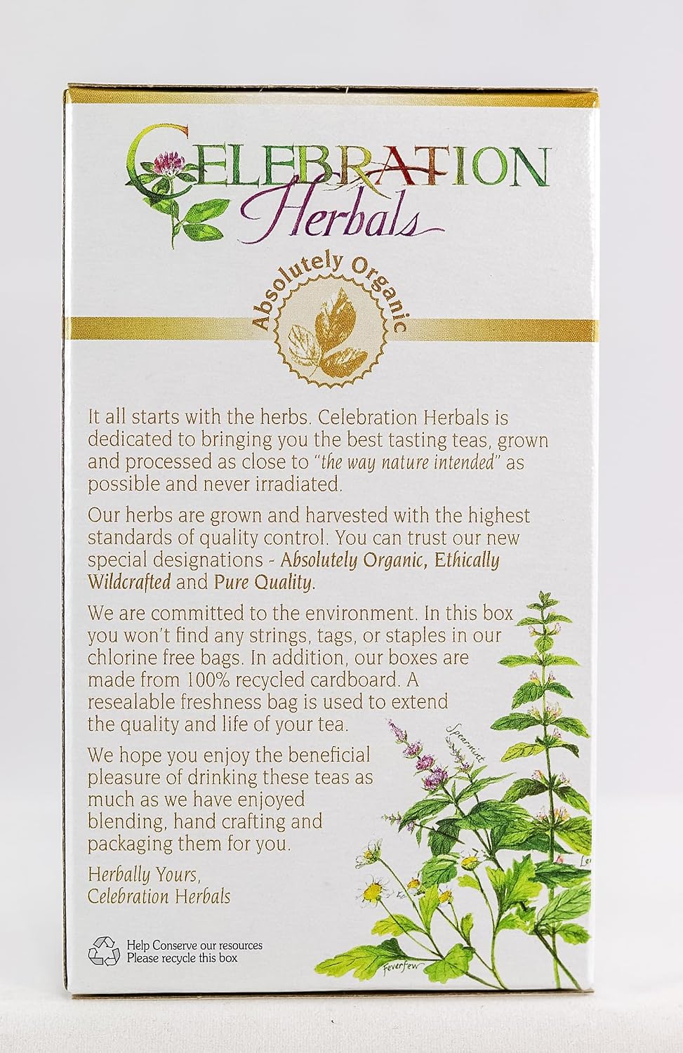 CELEBRATION HERBALS Spearmint Leaf Tea Organic 24 Bag, 0.02 Pound