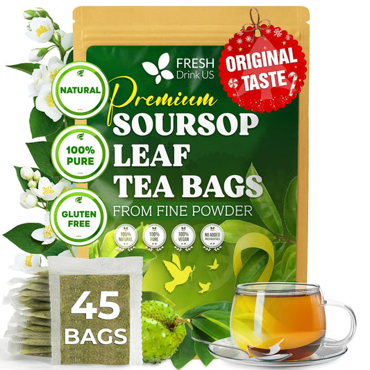 FreshDrinkUS, Premium Soursop Leaf Tea, 45 Count, Pure, Caffeine Free