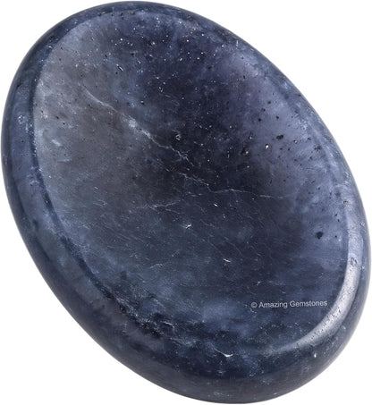 Amazing Gemstone Labradorite Thumb Worry Stone, Anxiety Stone, Healing Crystals - Piedra Crystal Fidget for Gift, Meditation, Calming, Relaxation, Stress Relief - Colors C