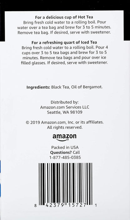 Amazon Brand - Happy Belly Earl Grey Tea Bags, 20 Count (Pack of 1)