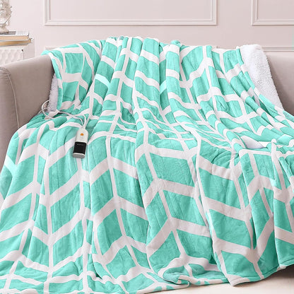 VENTIMI Electric Blanket Heated Throw, 50" x 60" Heated Blanket with 5 Heat Levels & 3 Hours Auto Off, Fast Heating Blankets with ETL & FCC Certification, Grey