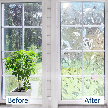 Bloss Blackout Window Film Privacy, 100% Sun Blocking Privacy Film for Glass, Removable Room Darkening Black Out Window Tint, Static Cling Frosted Glass Film (Black/Matte, 17.7" x 78.7")