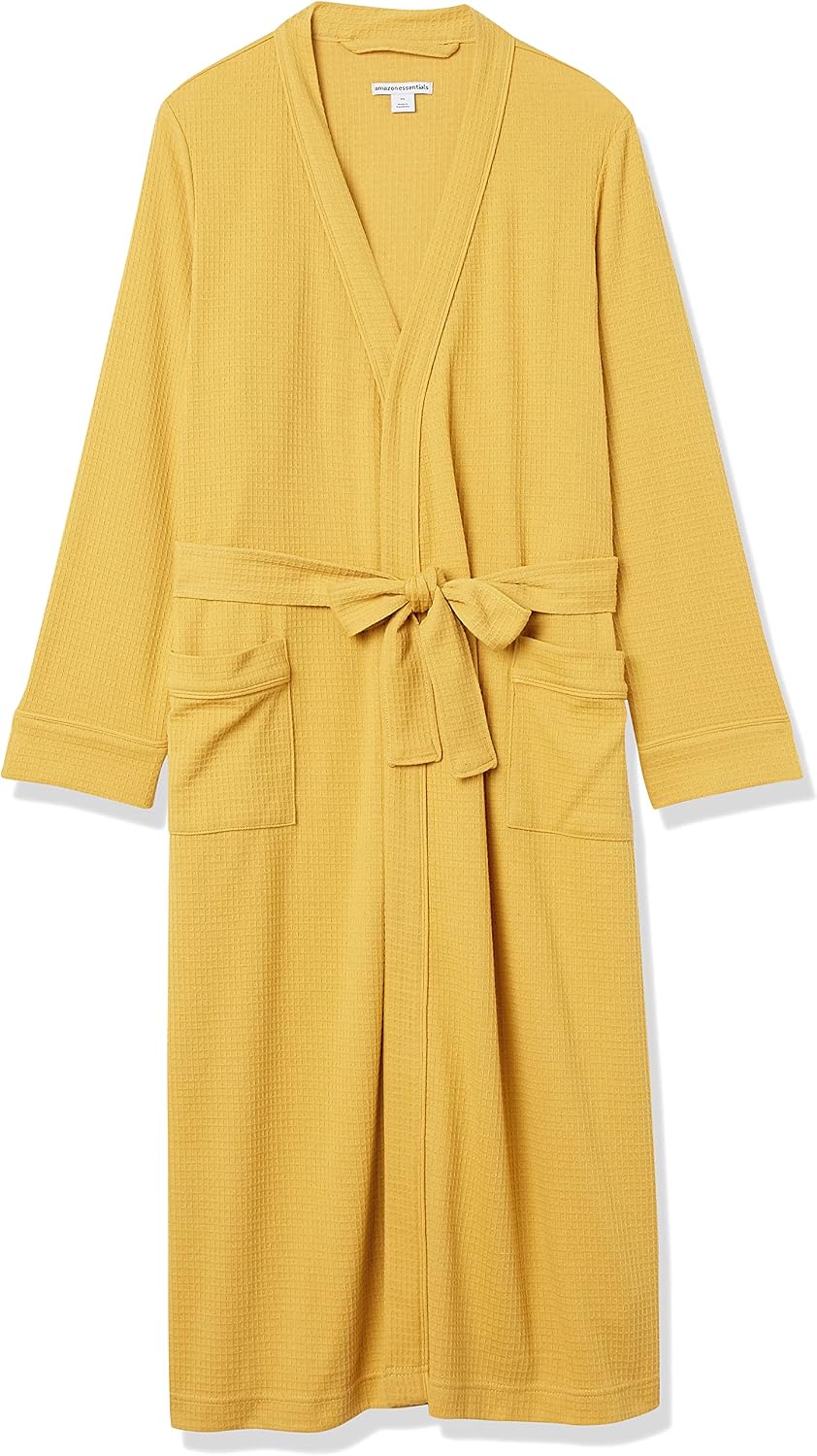 Amazon Essentials Women's Lightweight Waffle Full-Length Bath Robe (Available in Plus Size)