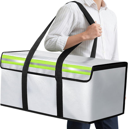 Large Fireproof Document Bag for Home Safe Storage, 15 x 12 x 6in, Black