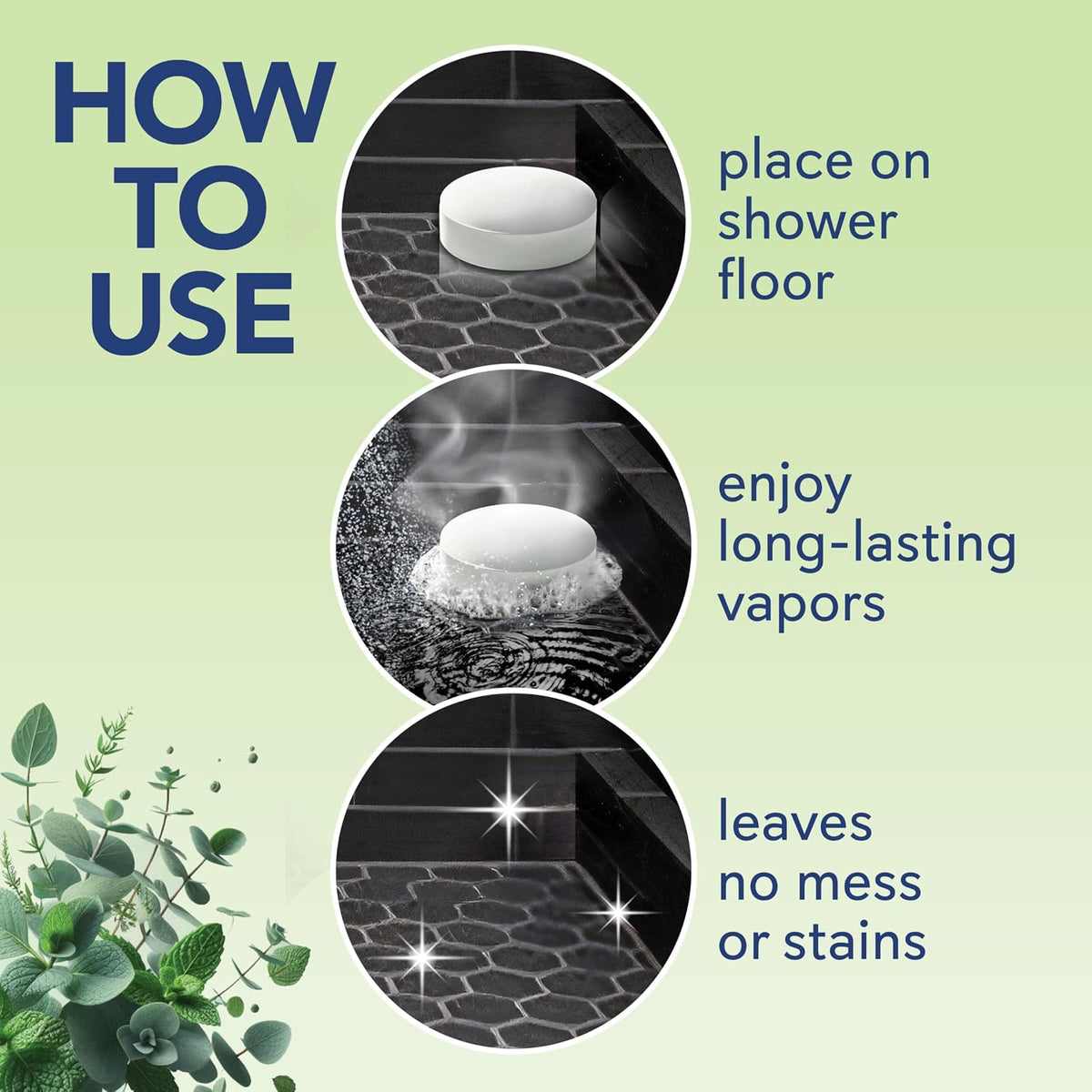 SinuCleanse Vapor Shower Steamers XL Tablets, Eucalyptus & Mint, 12 Pack