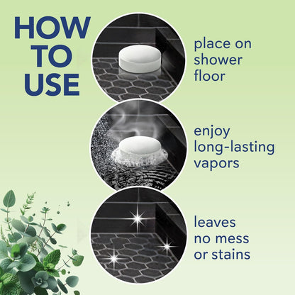 SinuCleanse Vapor Shower Steamers XL Tablets, Eucalyptus & Mint, 12 Pack
