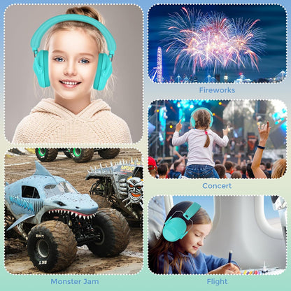 ProCase Kids Noise Cancelling Headphones, Kids Ear Protection Monster Jam Truck, Fireworks Hearing Protection Noise Reduction, Noise Canceling Earmuffs for Sensory Autism Toddler Children -Red