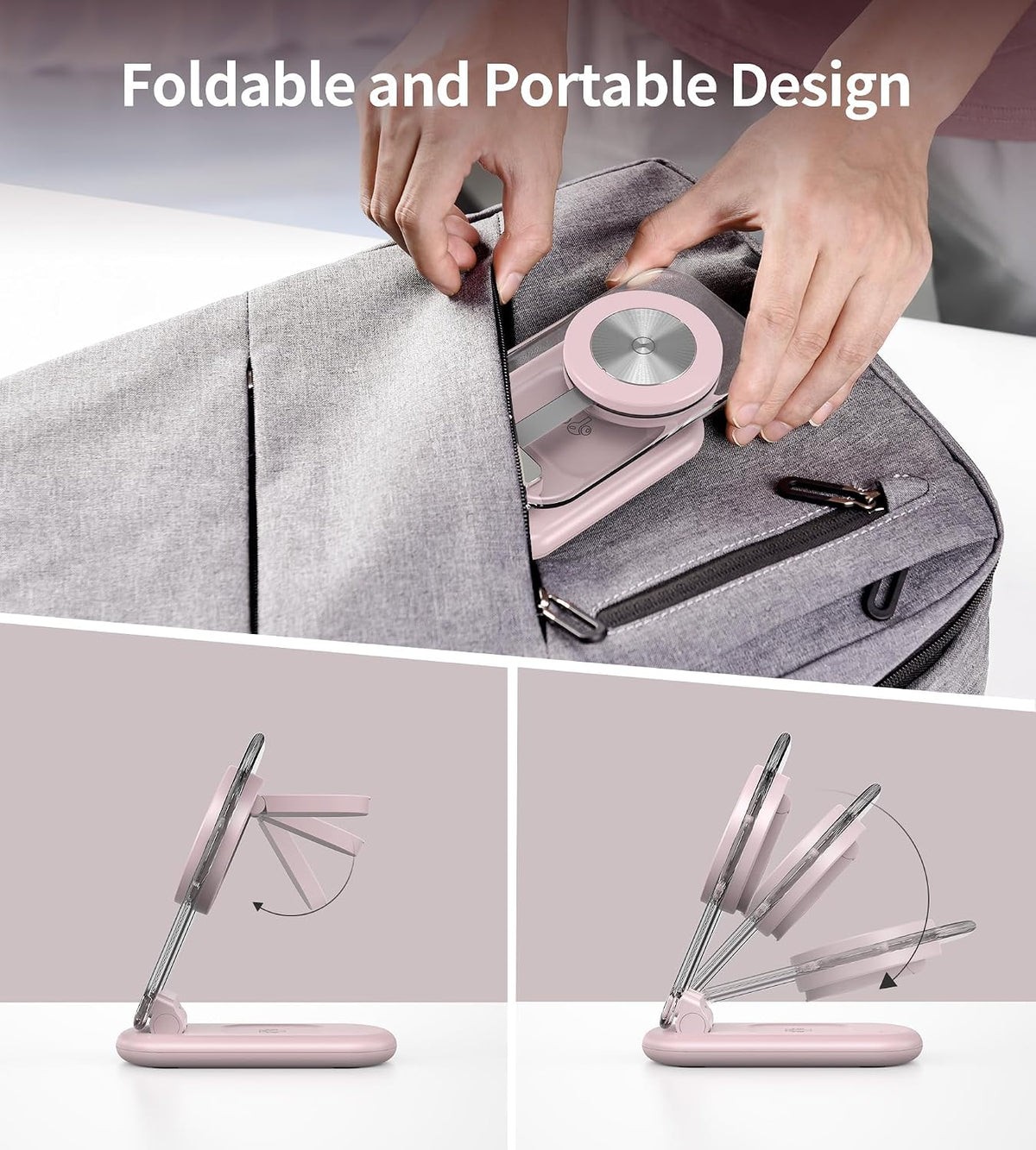 Mukiya 3 in 1 Magnetic Wireless Charging Station for Apple Devices