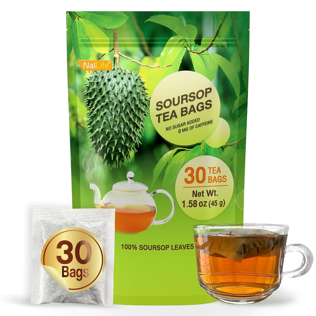 NalLife Soursop Leaves Tea - 30 Tea Bags Soursop Tea